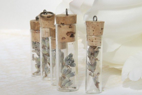 Botanical Garden Antique Glass Vial With Lavender Terrarium Urban Chic Necklace