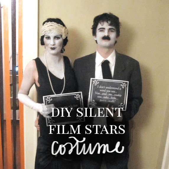 DIY Silent Film Stars Halloween Costume for Couples - Thumbnail