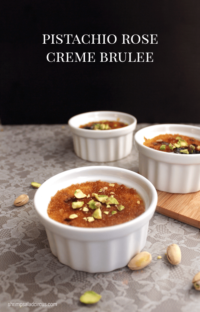 Pistachio Rose Creme Brulee Recipe