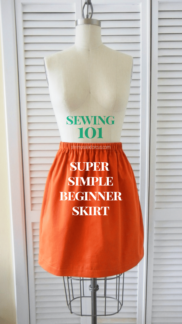 How to Make an Elastic Waist Skirt Pattern - Beginner Skirt Sewing