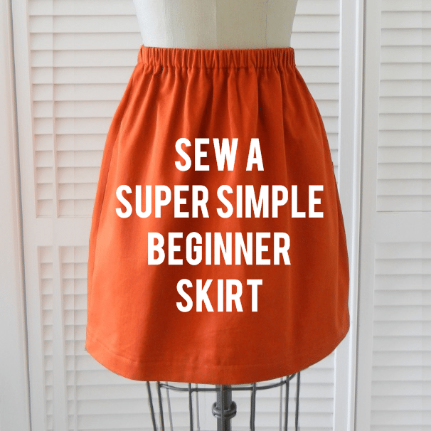 How to Sew a Simple Skirt from a DIY Elastic Waist Skirt Pattern