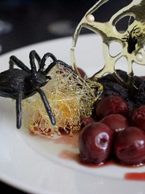 Spun Sugar Spiderweb Dessert – Good Eats thumbnail
