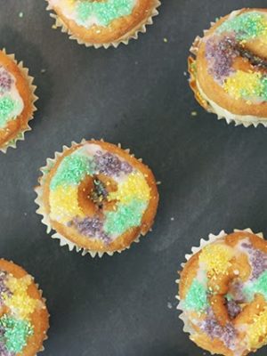 Mardi Gras King Cake Cupcakes II . Good Eats thumbnail