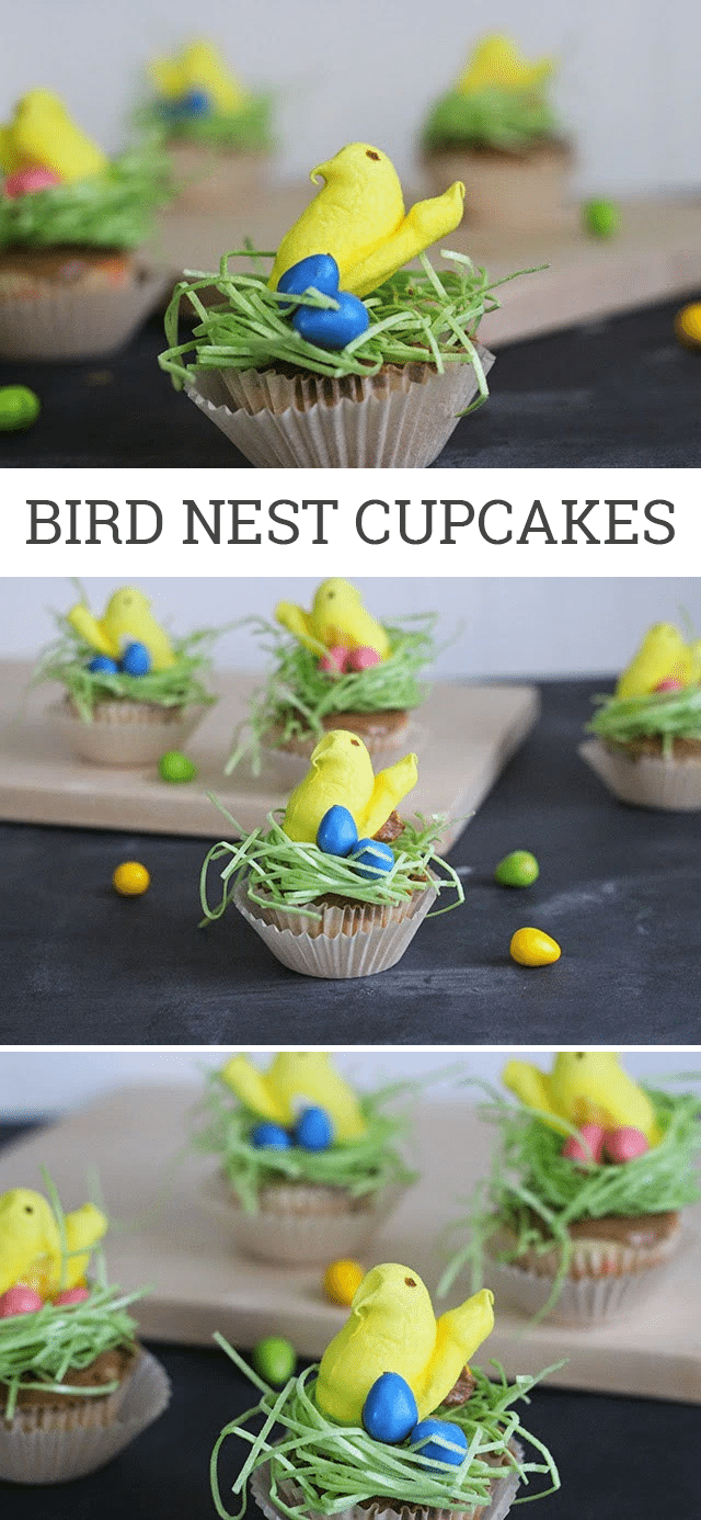 Easy DIY Bird Nest Cupcakes for Easter and Spring