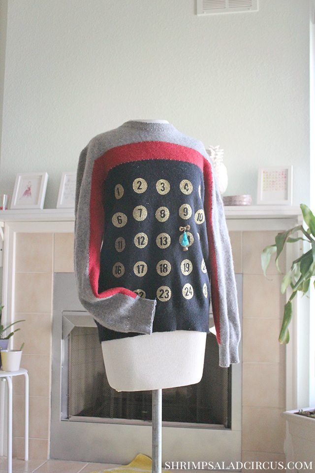 Advent Calendar Christmas Sweater Tutorial