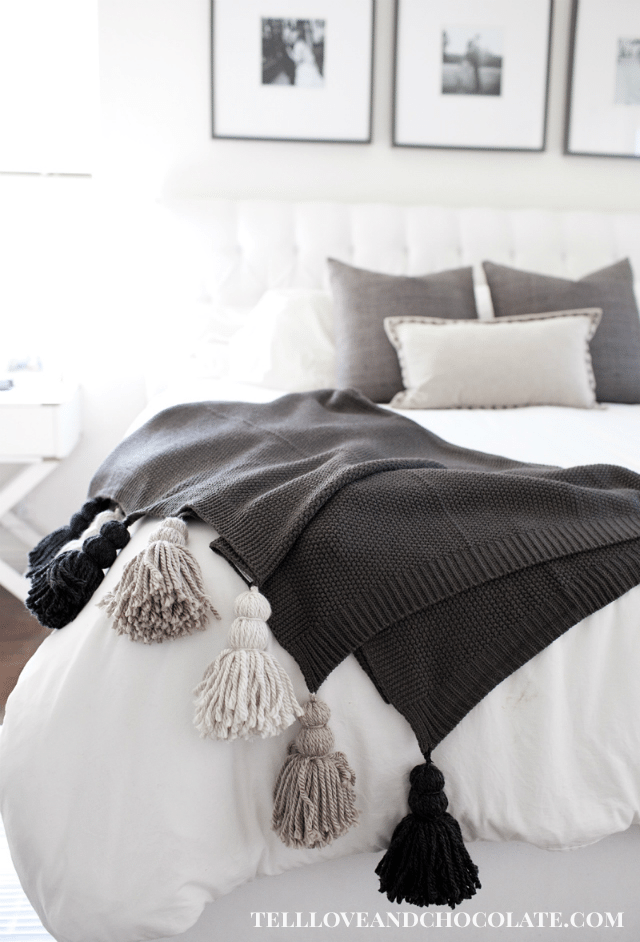 Tassel Knit Blanket Tutorial