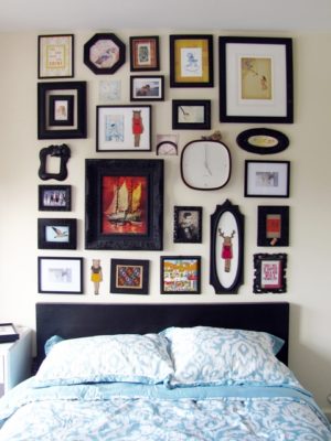 How to Make a Frame Collage Faux Headboard thumbnail