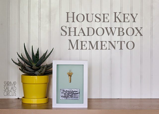 House Key Address Shadow Box Frame Art