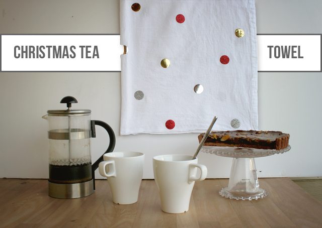 Christmas Confetti Tea Towel Tutorial 