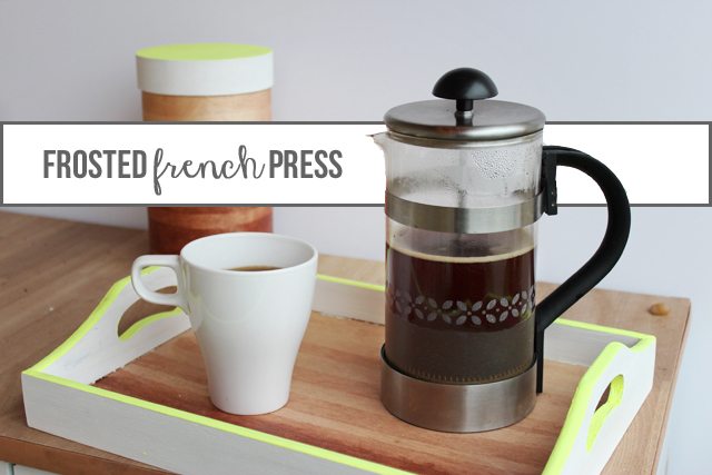 Frosted Glass French Press Coffee Set Tutorial