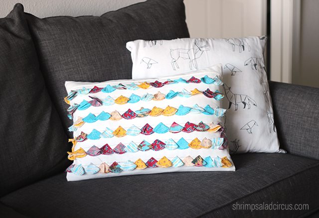 DIY Anthropologie Tasseled Jacare Pillow 8