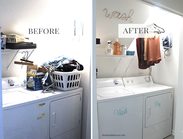 Budget Laundry Room Makeover Before and After