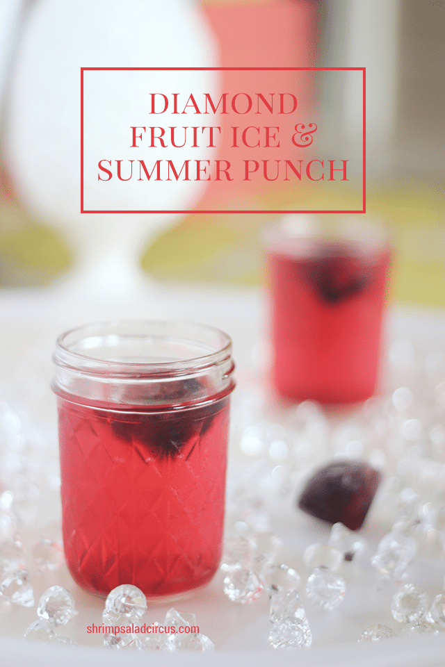 Diamond Fruit Ice Cubes and Summer Punch Recipe