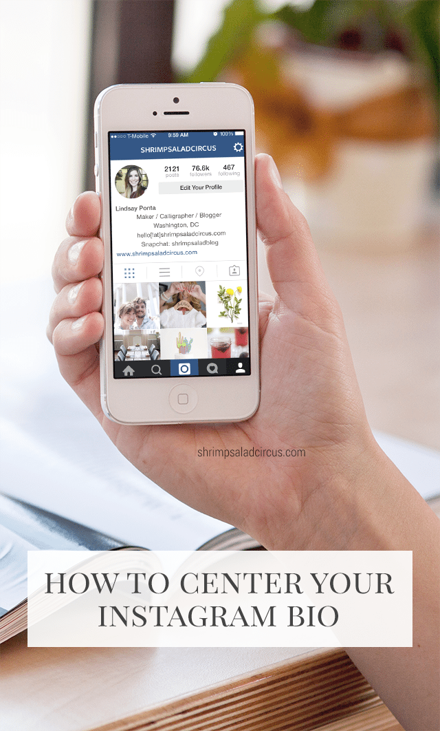 How to Center Your Instagram Bio