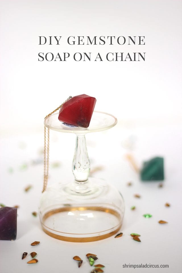 DIY Gemstone Soap on a Chain