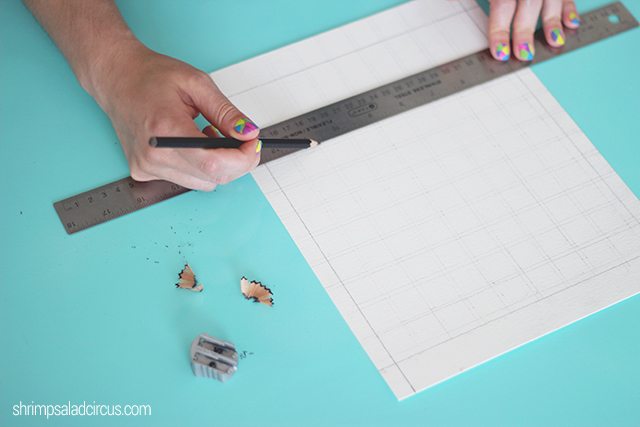 DIY Watercolor Paint Chart Step 1