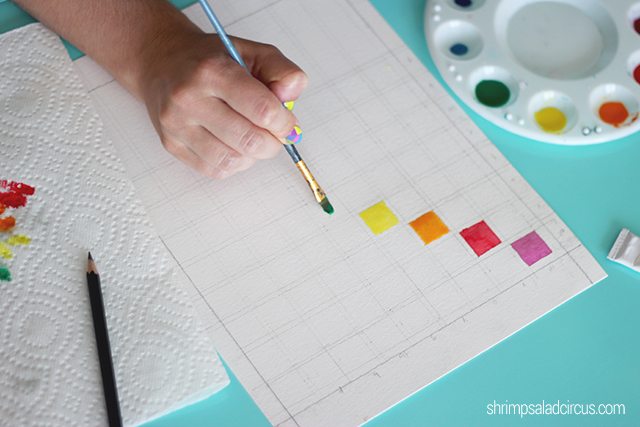 DIY Watercolor Paint Chart Step 3