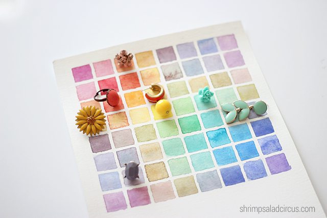 DIY Watercolor Chart with Jewelry