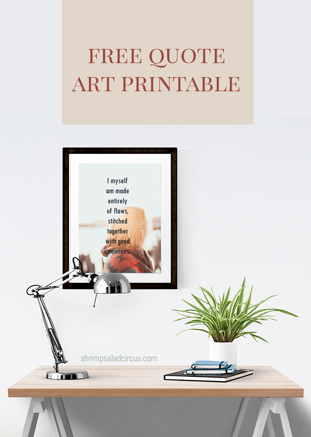 Free Printable Flaws Quote Art