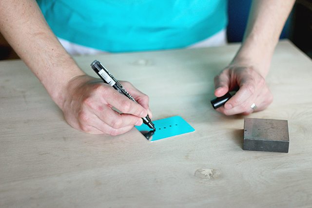 DIY Stamped Metal Bar Tags - Step 1