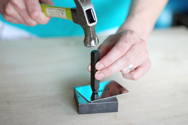 DIY Stamped Metal Bar Tags - Step 2