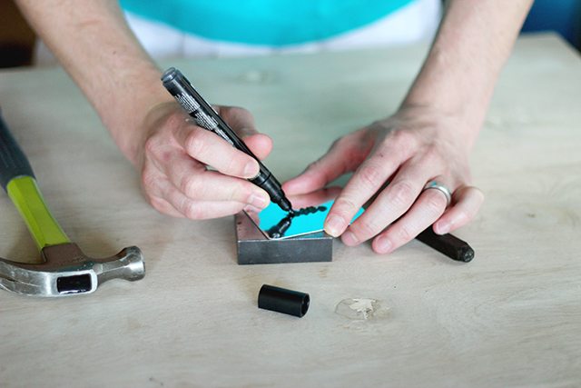 DIY Stamped Metal Bar Tags - Step 3