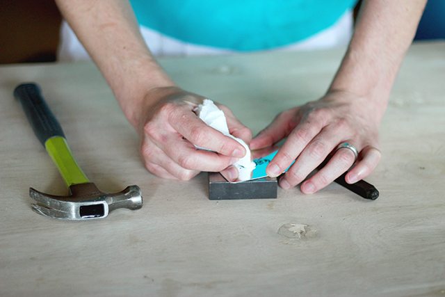 DIY Stamped Metal Bar Tags - Step 4