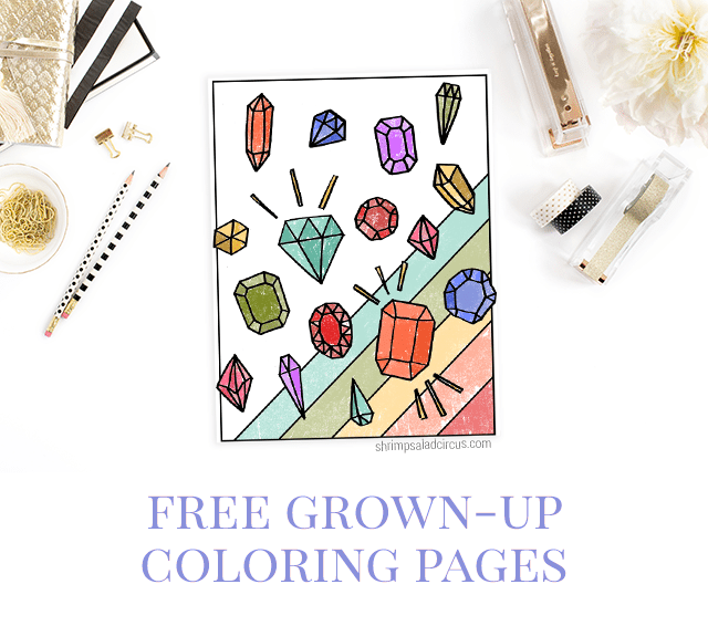 Free Gemstone Coloring Page