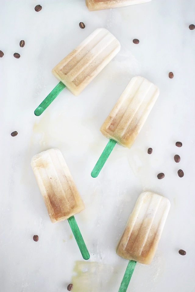 Iced Caramel Macchiato Popsicles