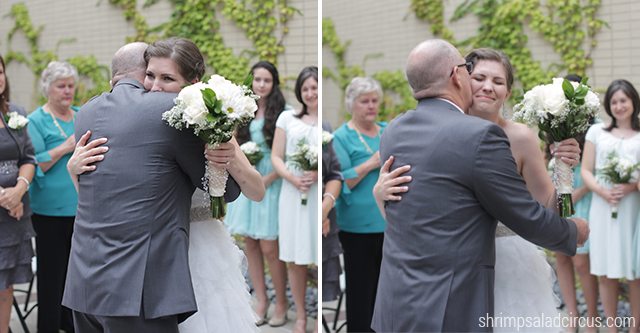 Shrimp Salad Circus Wedding Photos - Father Daughter Ceremony