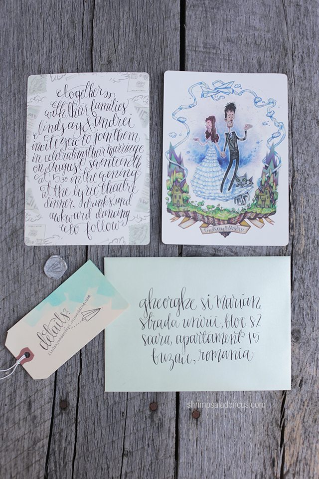 Shrimp Salad Circus Wedding Photos - Invitation Suite