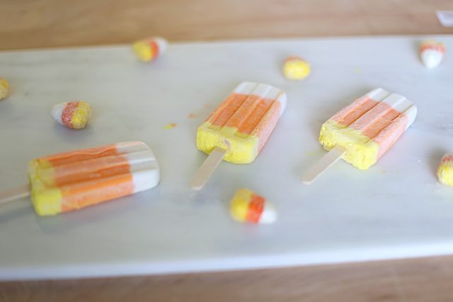 Candy Corn Popsicles