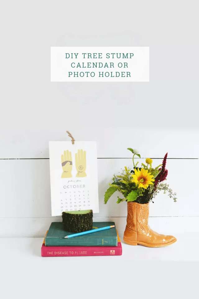 DIY Tree Stump Photo Holder Tutorial