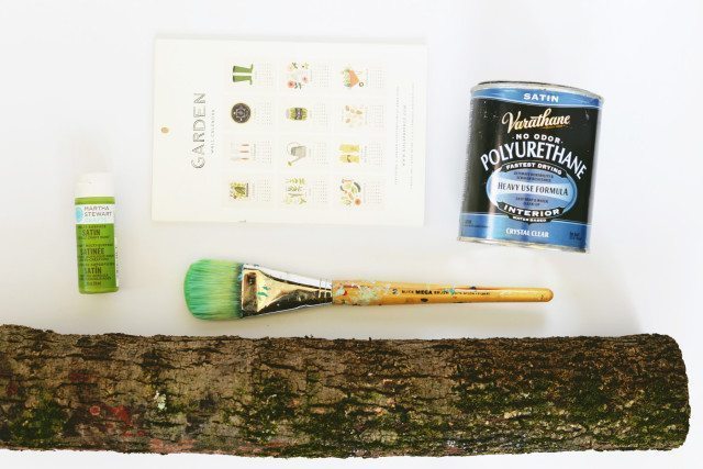 DIY Painted Stump Calendar Holder - Supplies