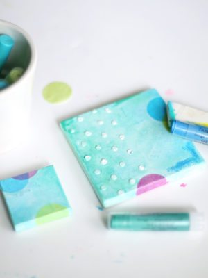 DIY Confetti Canvas Art – How To-sday thumbnail