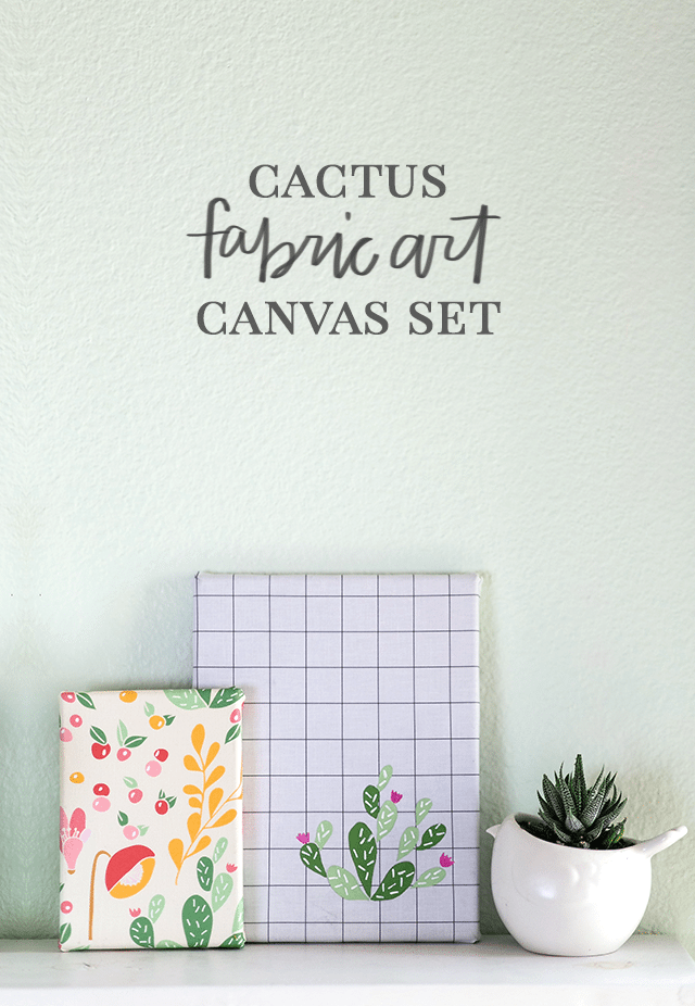Cactus DIY Fabric Canvas Art