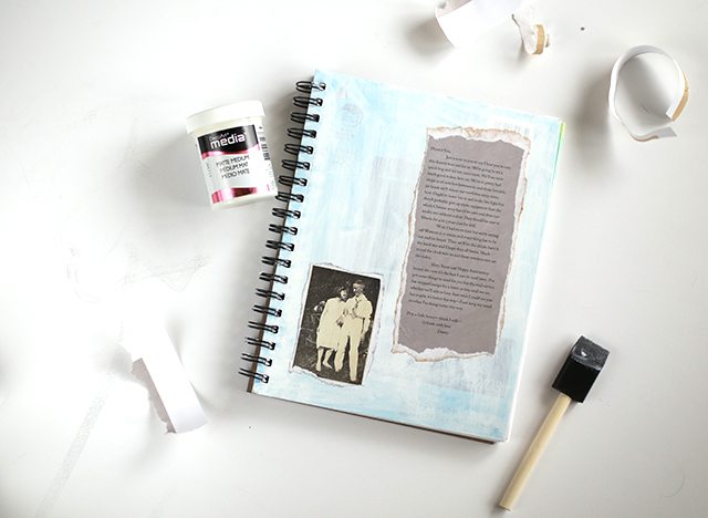 DIY: Mixed Media Sketch Book Cover 