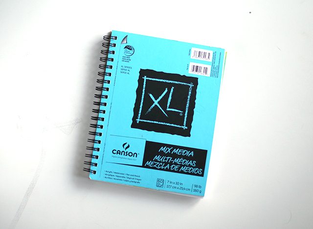 Mixed Media Sketchbook Cover - Supplies