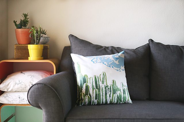 Cactus DIY Paint by Numbers Pillow Tutorial