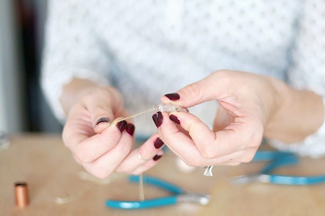 DIY Copper and Crystal Necklace - Step 3