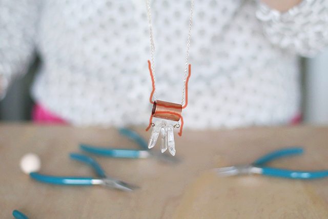 DIY Copper and Crystal Necklace - Step 6