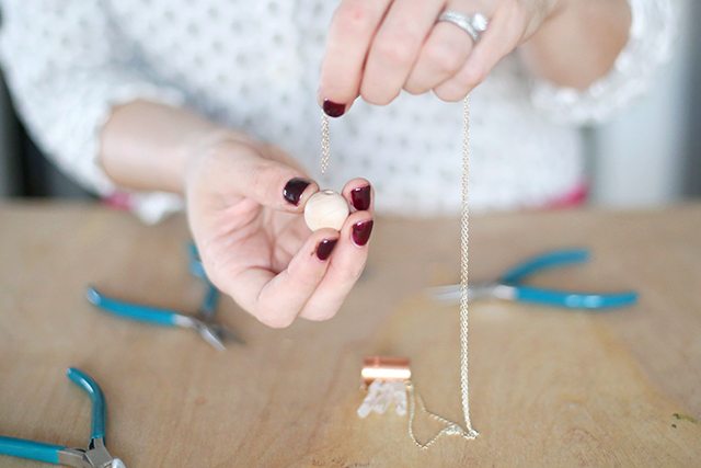 DIY Copper and Crystal Necklace - Step 7