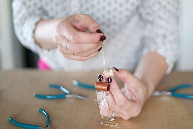 DIY Copper and Crystal Necklace - Step 8