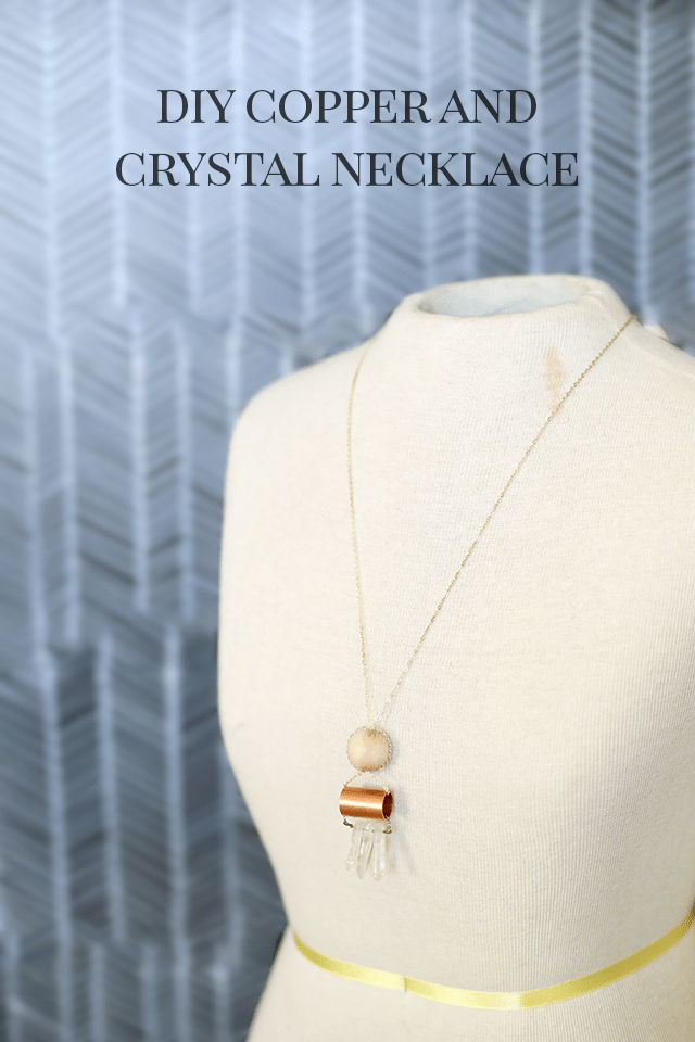 DIY Copper and Crystal Necklace