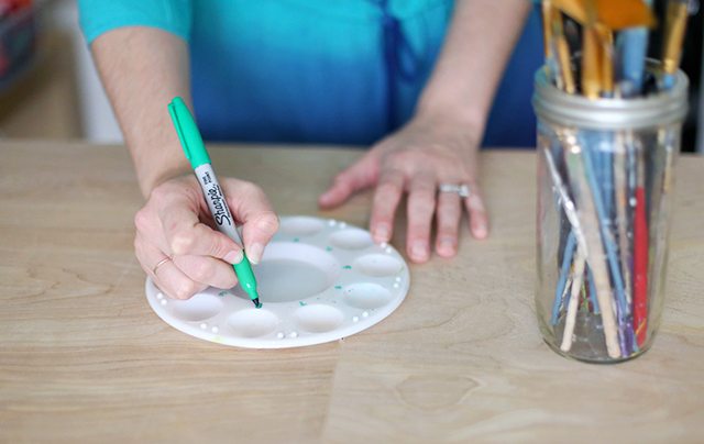 DIY Paint by Numbers Pillow - Step 1 - Numbering Your Color Palette
