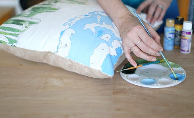 DIY Paint by Numbers Pillow - Step 4 - Adding More Colors