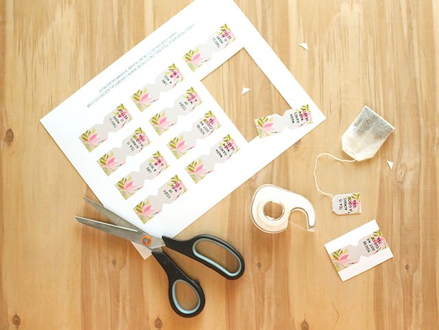 Free Printable Tea Bag Tags - Fold and Tape