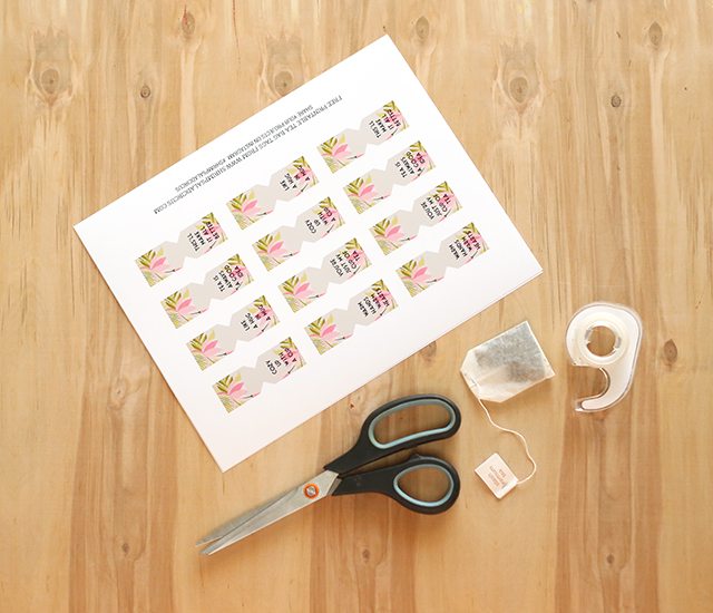 Free printable tea bag tags