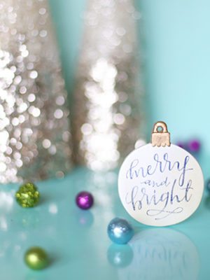 DIY Calligraphy Christmas Ornament with Free Image Transfer thumbnail