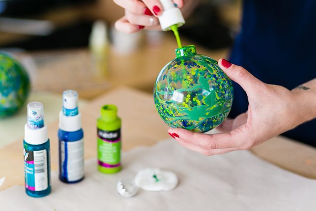 DIY Galaxy and Planet Christmas Ornaments - Step 3